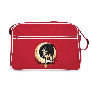 Loup Bohème - Sac Retro - rouge/blanc - Devant