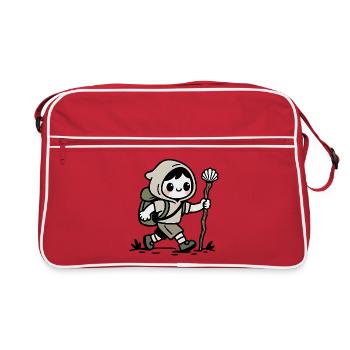 Pèlerin sur le chemin de Compostelle - Sac Retro - rouge/blanc - Devant