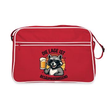 Raccoon Beer Hero Sunglasses Raccoon Beer - Retro Bag - red/white - Front