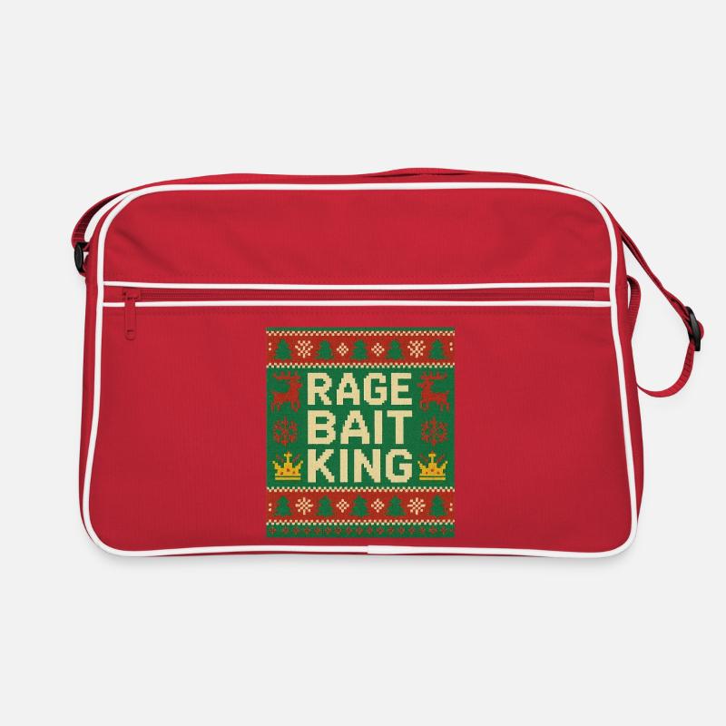 Rage Bait King Hässlicher Pulloverstil, lustiges Meme Retro Tasche