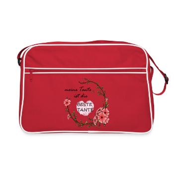 Meilleure tante - Sac Retro - rouge/blanc - Devant