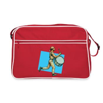 DRUMMER #1 - sound & vision - Retro Bag - red/white - Front