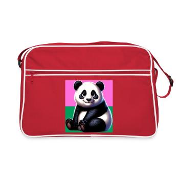 panda - Retro Bag - red/white - Front