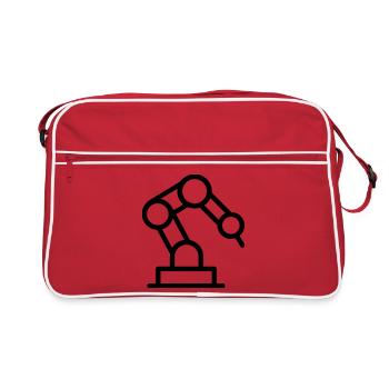 Roboterarm - Retro Tasche - Rot/Weiß - Vorne