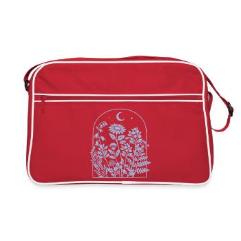 Mondlicht Garten im Bogen - Retro Tasche - Rot/Weiß - Vorne