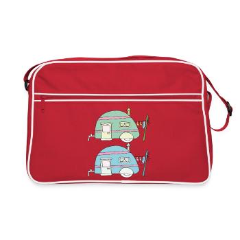 Duo de dessins animés Pastel Caravan - Sac Retro - rouge/blanc - Devant