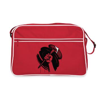 PAINT IT BLACK - black & white  - Sac Retro - rouge/blanc - Devant