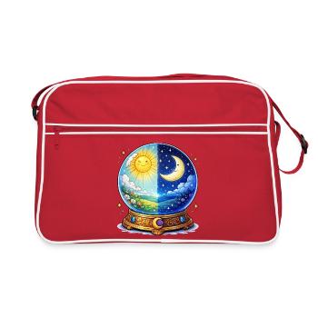 Day Night Crystal Ball - Retro Bag - red/white - Front