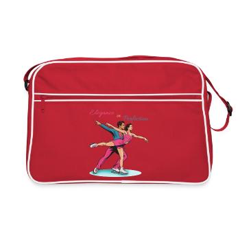 Eleganz auf dem Eis, Eiskunstlauf - Retro Bag - red/white - Front