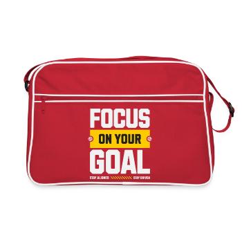Concentre-toi sur ton but - Sac Retro - rouge/blanc - Devant