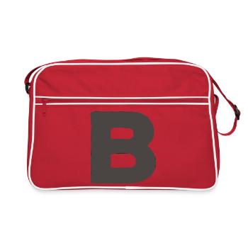 Minimal Letter A Bold Monogram Typography - Retro Bag - red/white - Front