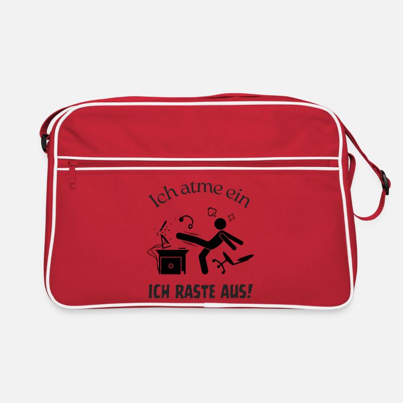 Frust im Büro - Keep calm Retro Tasche