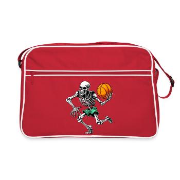 Hooper Skelett - Retro Tasche - Rot/Weiß - Vorne