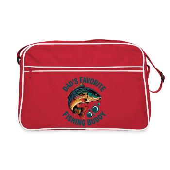 Pêcher avec papa - Sac Retro - rouge/blanc - Devant