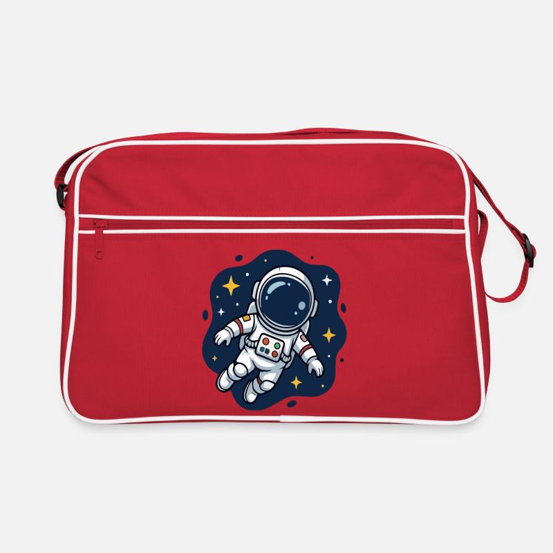 Cosmic Astronaut in Starry Night Retro Bag