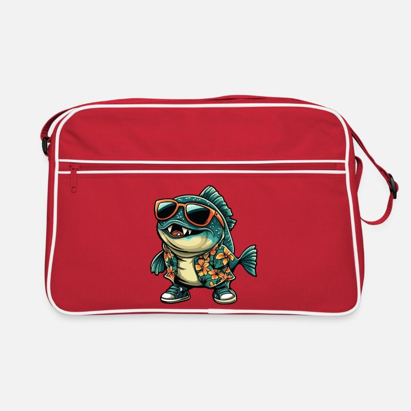Vacances de bandes dessinées Piranha Fish Sac Retro