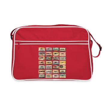 Cassettes rétro - Sac Retro - rouge/blanc - Devant