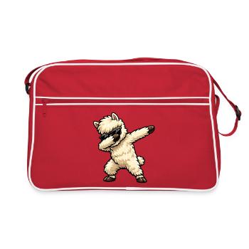 Tappage de l’alpaga - Sac Retro - rouge/blanc - Devant