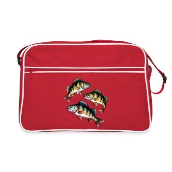 Pêche à la perche - Sac Retro - rouge/blanc - Devant