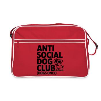 Club antisocial des chiens - Sac Retro - rouge/blanc - Devant