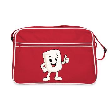 Guimauve sucrée avec un pouce levé - Sac Retro - rouge/blanc - Devant