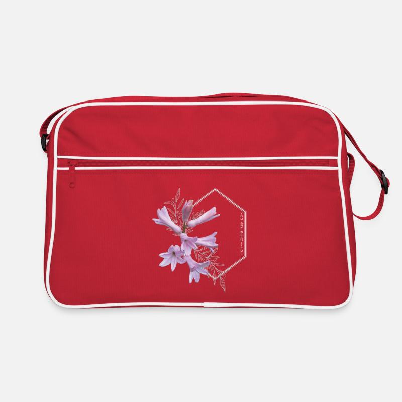 Du bist wunderschön – elegantes rosa Blumendesign Retro Tasche