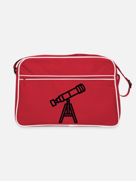 Teleskop - Retro Tasche - Rot/Weiß - Vorne
