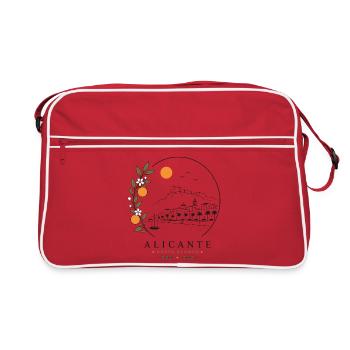 Alicante Küste - Retro Tasche - Rot/Weiß - Vorne