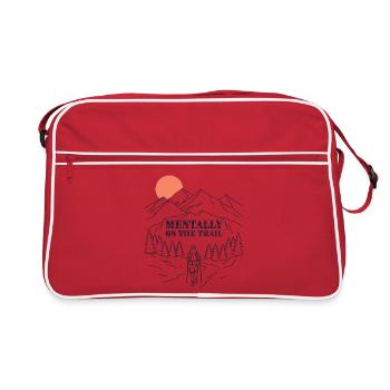 Montagnes - Mentalement sur la piste - Sac Retro - rouge/blanc - Devant