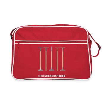 informatiker Programmierer Admin Sprüche Lustig - Retro Tasche - Rot/Weiß - Vorne