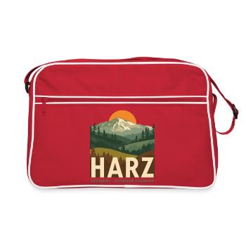 Harz Germany Outdoor Country - Retro Tasche - Rot/Weiß - Vorne