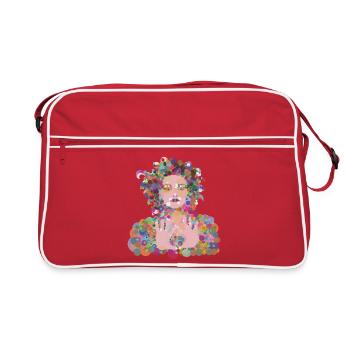 Nina - Retro Tasche - Rot/Weiß - Vorne