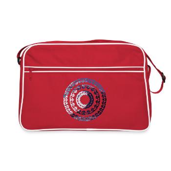 Sea mandala - Retro Bag - red/white - Front