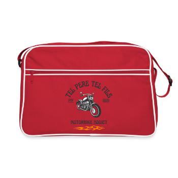 TEL PERE TEL FILS MOTORBIKE ADDICT - Sac Retro - rouge/blanc - Devant
