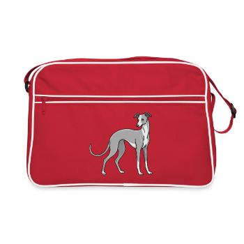 Lévrier italien - Sac Retro - rouge/blanc - Devant