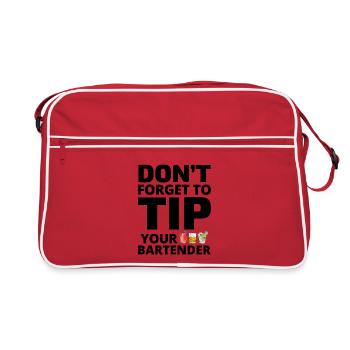 Barman Barkeep Barman Barmaid Mixologiste Drôle - Sac Retro - rouge/blanc - Devant