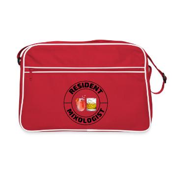 Barman Barkeep Barman Barmaid Mixologiste Drôle - Sac Retro - rouge/blanc - Devant
