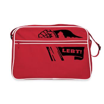 Der Osten Lebt! - Retro Tasche - Rot/Weiß - Vorne