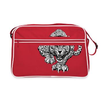 KutuXa Leopard - Retro Bag - red/white - Front