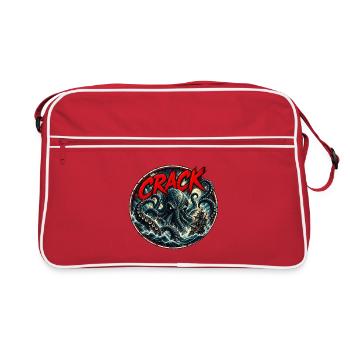 Das Knacken der Meere - Retro Tasche - Rot/Weiß - Vorne