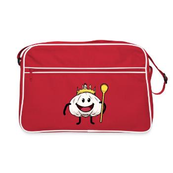 King garlic cooking kitchen healthy delicious - Retro Bag - red/white - Front
