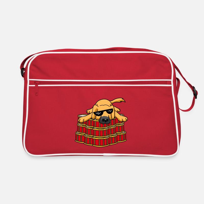 Dog Meme Drummer Retro Bag