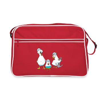 Chickens Sailors Anchor Swim Ring Ahoy Sailor - Retro Bag - red/white - Front