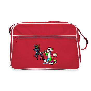 Enfant, Enfants, Enfant En Bas Âge, Jardin D’enfants, Enfant D’école - Sac Retro - rouge/blanc - Devant
