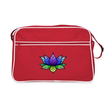 Mohawk Lotus Floral Motif - Retro Bag - red/white - Front
