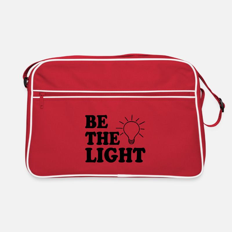 Be the light - Retro Tasche - Rot/Weiß