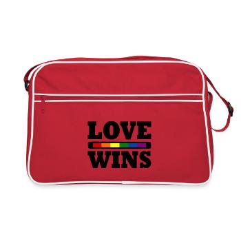 Love wins - Retro Bag - red/white - Front