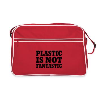 Plastic is not fantastic - Sac Retro - rouge/blanc - Devant