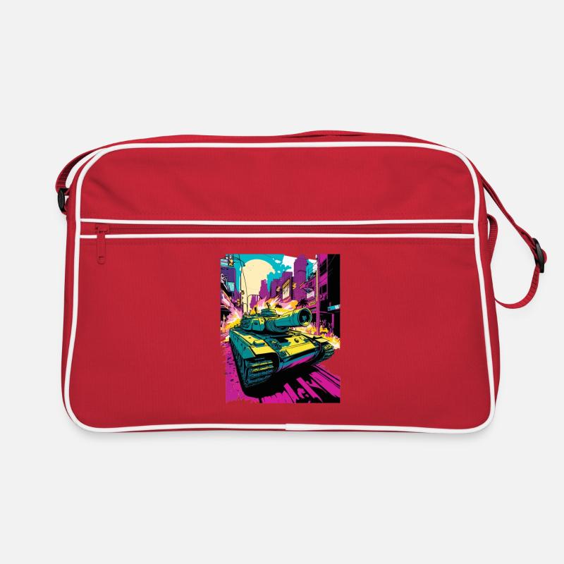 Panzer Pop Art Comic Style Leopard Panzer Retro Tasche