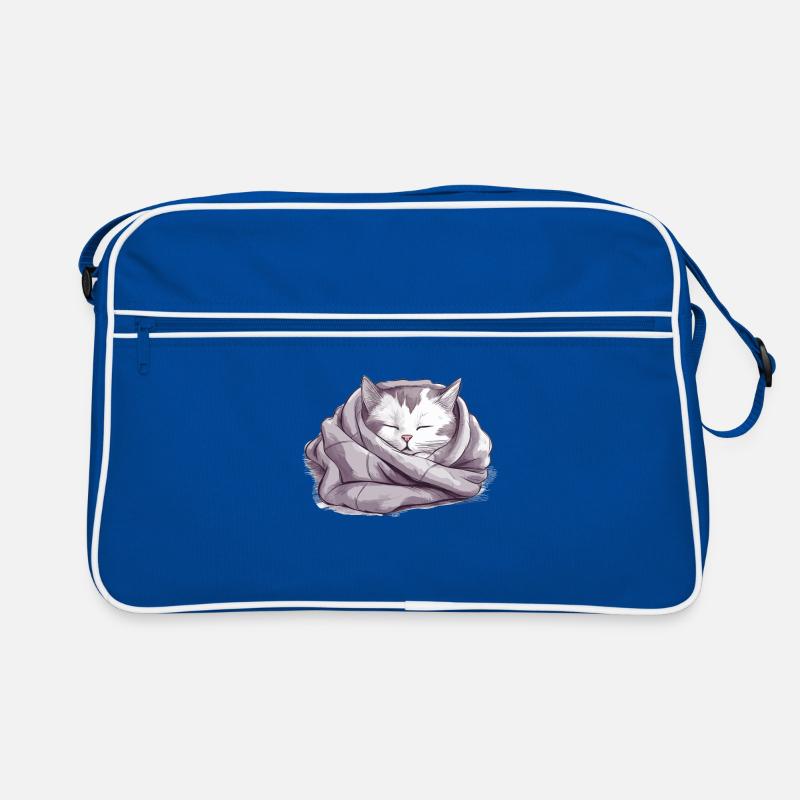 Cute sleeping cuddle cat cat owner Retro Bag